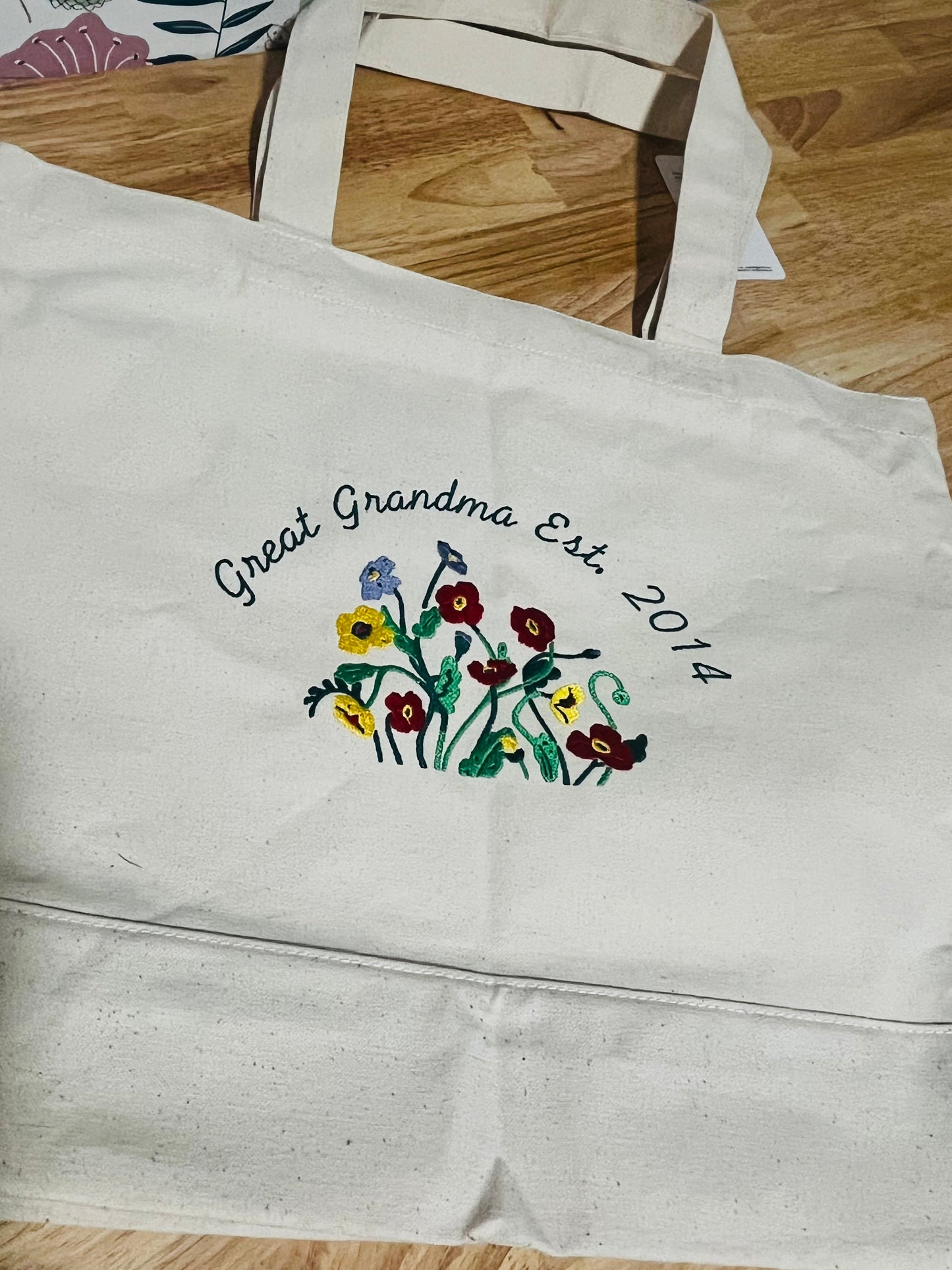 Mama/ Grandma Floral Tote or Apron