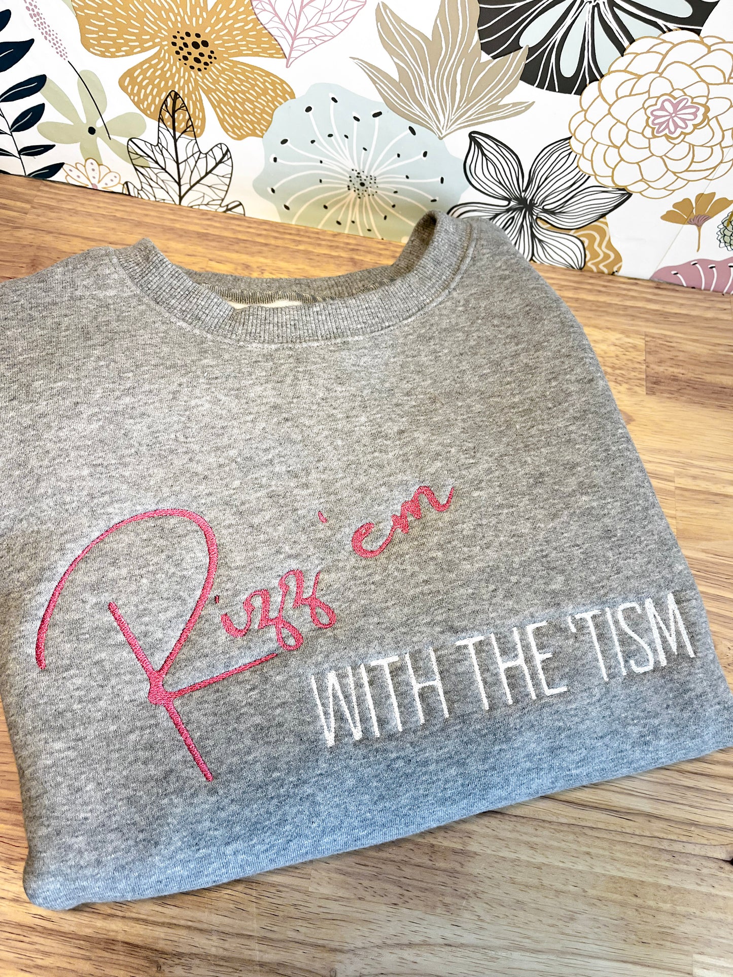 Autism Awareness Rizz 'em with the 'tism Adult Crewneck