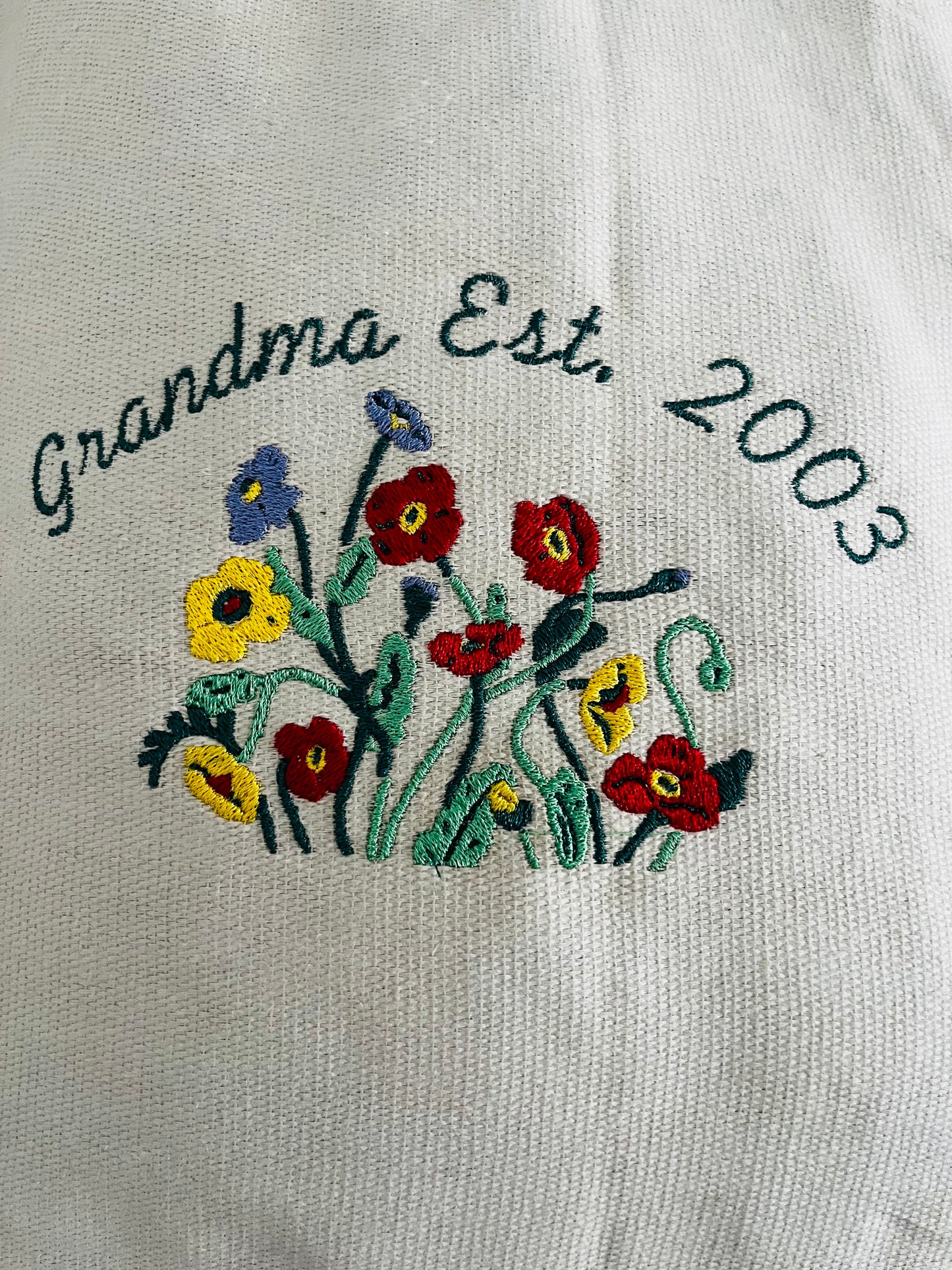 Mama/ Grandma Floral Tote or Apron